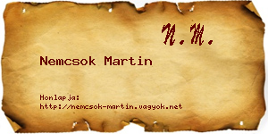 Nemcsok Martin névjegykártya