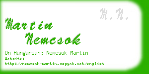 martin nemcsok business card